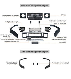 Kit carrosserie style Liush G63 pour Mercedes Benz G500 à G63 kit de mise à niveau W464 G500 à G63 pare-chocs avant avec calandre pare-chocs de voiture arrière - Product Image 2