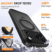 Funda Magnética con Protector de Pantalla Integrado a Prueba de Polvo para iPhone 18 17 16 15 Pro Max, Carcasa Transparente Resistente a Impactos