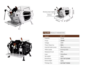 Machine à café expresso semi-automatique rotative en acier inoxydable à prix d'usine pour usage domestique - Product Image 5