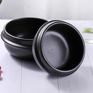 Tazón coreano Bibimbap de cerámica premium, olla de piedra para arroz mixto, cacerola comercial para fideos de arroz, tazón para sopa de <span class=keywords><strong>algas</strong></span> con bandeja de melamina - Product Image 5