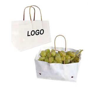Sac de courses en papier brun pour supermarché, sac d'emballage en papier kraft brun résistant à l'humidité avec logo personnalisé - Product Image 6