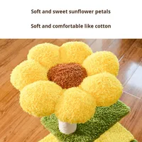 Structure d'escalade pour chat Sunflower, maison pour chat intégrée, poteau en sisal, plateforme de saut en panneau de grande densité, modèle MP35, style minimaliste