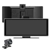 10.26/11.26 pouces double objectif Dash Cam DSP GPS Navigation voiture DVR sans fil Carplay & Android Auto GPS enregistreur vidéo tableau de bord FM AUX