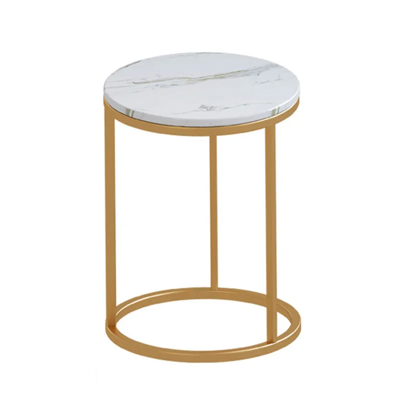 인기있는 홈 가구 현대 작은 라운드 대리석 사이드 테이블 골드 스테인레스 스틸 프레임 라운드 커피 테이블