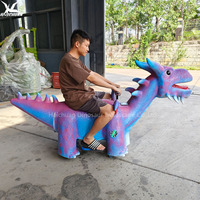 Dragon mécanique animatronique violet 2025, fabricant de manèges pour animaux d'amusement pour les parcs de loisirs pour enfants
