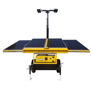 เสาไฟโซลาร์เซลล์รุ่นใหม่ หมุนได้ 360 องศา แบบเคลื่อนที่ได้ ไฟ LED 4*100W สูง 7 เมตร ราคาโรงงาน - Product Image 3