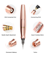 Duitsland Coreless Motor Permanente Make-Up Machine Pen Digitale Micropigmentatie Machine Met Twee Grepen Voor Biomaser P90 Machine