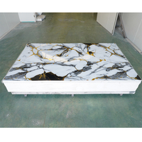 Panneaux muraux décoratifs intérieurs en PVC, imitation marbre, écologiques, imperméables, avec service de découpe