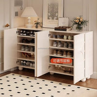 Meuble à chaussures intégré à l'armoire de rangement d'entrée de la maison, armoire de rangement murale pour l'entrée, meuble à chaussures multi-niveaux