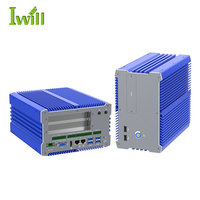 Ordinateur embarqué sans ventilateur N95, boîtier PC industriel avec 6 ports COM, 2 ports LAN, 6 ports USB, alimentation CC 12-24V