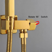 Robinet de bidet en laiton OEM/ODM, pulvérisateur de bidet doré portatif pour toilettes, douchette hygiénique, robinet d'eau froide simple, auto-nettoyant
