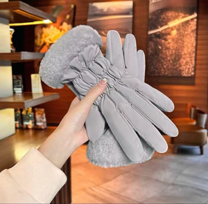 Gants d'hiver pour femmes avec écran tactile - Doublure en polaire épaisse, coupe-vent, imperméable, multifonctionnel, écologique pour le cyclisme et les loisirs - Product Image 2