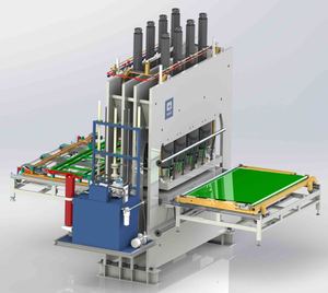 Melamin lamine levhalar için güvenilir makine <span class=keywords><strong>MDF</strong></span> melamin laminasyon kısa döngüsü sıcak pres makinesi - Product Image 5