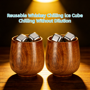 Set di Bicchieri <span class=keywords><strong>per</strong></span> Whisky in Legno Carbonizzato con Logo Personalizzato e Cubetti di Ghiaccio in Acciaio Inox, Regalo Aziendale Unico <span class=keywords><strong>per</strong></span> Uomini - Product Image 2