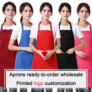 Delantales de Trabajo Personalizados al por Mayor con Logotipo, Delantales de Algodón Impermeables con Bolsillos para Baristas, Panaderos, Camareros, Masónicos, Niños, Barberos y Cocina - Product Image 3