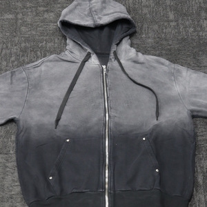 Custom 100% Cotton Men's Streetwear Oversized Distressed Acid Wash Sun Faded Hoodie Custom Printing Zip Up Hoodies - Product Image 5