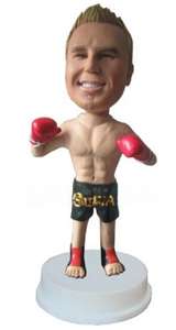 โมเดลนักมวยชายหัวกลมทำจากเรซิ่นของขวัญแบบกำหนดเองฟิกเกอร์ซูเปอร์แฟน - Product Image 3