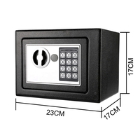 0.2 pieds cubes tout acier bureau à domicile coffre-fort numérique boîte de sécurité avec clavier numérique électronique serrure clé accès stockage sécurisé