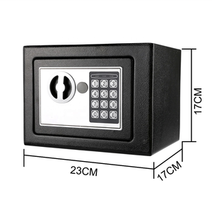 0.2 pieds cubes tout acier bureau à domicile coffre-fort numérique boîte <span class=keywords><strong>de</strong></span> sécurité avec clavier numérique électronique serrure clé accès stockage sécurisé - Product Image 4