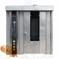 Horno rotatorio popular para pan solar, horno para pizza, horno rotatorio eléctrico de aire caliente a gas y diésel