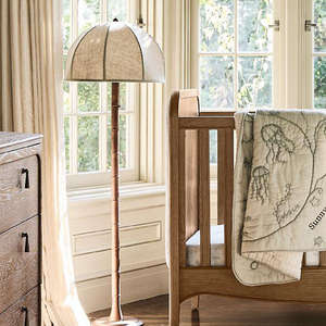 Lampadaire en bois rétro pour salon et hôtel, style Mid-Century, en acier, bois et lin, LED E26, vente en gros d'usine, transfrontalier, modèle <span class=keywords><strong>Bates</strong></span> - Product Image 2