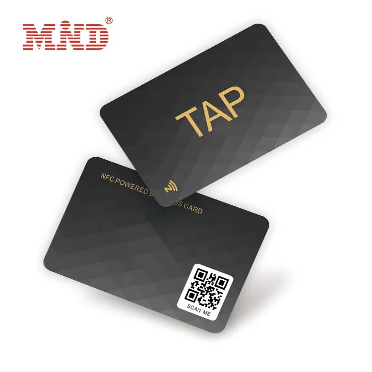 Mattschwarz MIFARE DESFire EV1 2K 4K 8K Benutzer definierte gedruckte CR80 Kunststoff PVC Tap digitale Visitenkarte