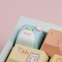 Keycap personnalisé en résine petit pingouin pour clavier mécanique à axe transversal, modèle JM-LT-XDW021, origine Chine, pièce unique et mignonne