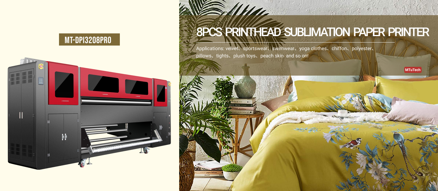 MT 8pcs I3200 printhead Sublimation Paper Printer for yoga clothes printing