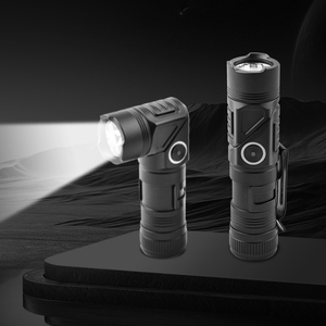 Brightenlux Hợp kim nhôm Mini Đèn pin chiến thuật 1000 Lumens 90 độ xoay không thấm nước có thể sạc lại từ ngọn đuốc ánh sáng - Product Image 1