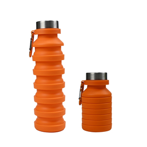 Botella de Agua de Silicona Resistente a Caídas de 550 ml, Taza de Silicona Suave, Botella de Agua de Silicona Mejorada para Acampar - Product Image 1
