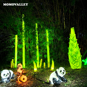 Lampes <span class=keywords><strong>de</strong></span> jardin extérieures en <span class=keywords><strong>fibre</strong></span> <span class=keywords><strong>de</strong></span> verre à LED électriques <span class=keywords><strong>de</strong></span> 50 cm <span class=keywords><strong>de</strong></span> hauteur, blanc chaud, simulation <span class=keywords><strong>de</strong></span> bambou, étanches, éclairage <span class=keywords><strong>de</strong></span> villa - Product Image 2