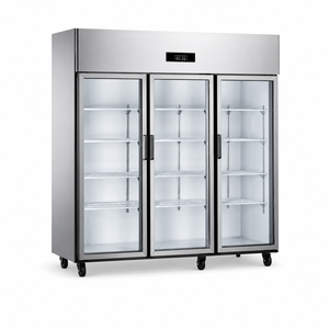 Réfrigérateur commercial à triple porte, écologique, avec porte vitrée mobile, pour boissons, contrôle numérique de la température, pour CFR-6 - Product Image 1
