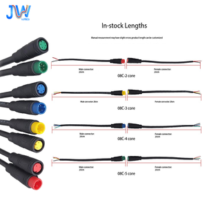 Câble Connecteur Étanche IP67 M8 08C 2/3/4/5 Broches Mâle/Femelle, Cordon d'Alimentation 1V-220V pour Contrôleur de Tableau de Bord de Trottinette Électrique - Product Image 4