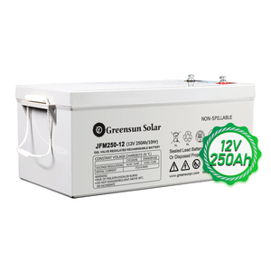 Greensun chu kỳ sâu có thể sạc lại gel pin 12V <span class=keywords><strong>260ah</strong></span> 250AH AGM năng lượng mặt trời chì axit pin cung cấp Châu Âu - Product Image 1