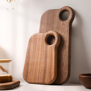 Tabla de cortar de madera de nogal negro estilo japonés, rectangular, de madera maciza, para carne, frutas y pan, para uso doméstico. - Product Image 4