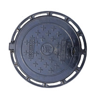 Couvercle de regard rond en fonte ductile 500*600mm/600*700mm D400 Noir Durable pour drainage routier