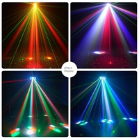 Mini projecteur papillon intelligent à induction sonore, LED clignotante/stroboscopique, faisceau laser, éclairage de scène AV100-240V