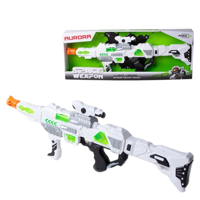 Kids Led Flashing Light and Sound Plastic Guns Fashion Space Electric Toy Guns