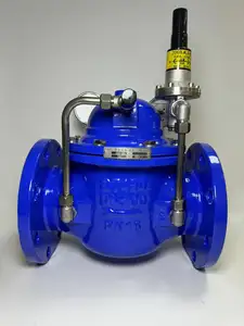 Válvula hidráulica de control de retención y alivio de presión ajustable de seguridad industrial DN600 Cierre normal