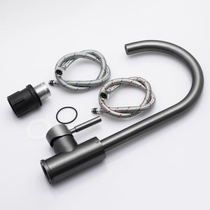 تصميم جديد بندقية الأسود 304 الفولاذ المقاوم للصدأ خلاط مطبخ الحنفية صنابير حوض - Product Image 6