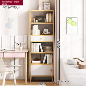 Étagère de rangement laquée moderne multi-niveaux, bibliothèque simple sur pied pour salon, rangement domestique gain de place - Product Image 6
