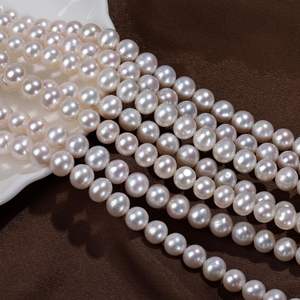 Perlas Naturales de Agua Dulce de Zhuji de 8-9 mm, con Ligeras Imperfecciones, Color Blanco, Productos Semielaborados, Venta al por Mayor, Sueltas - Product Image 3