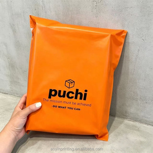Sac d'expédition express auto-adhésif <span class=keywords><strong>orange</strong></span> avec logo personnalisé pour vêtements de sport, t-shirts, sac d'expédition express en polyéthylène - Product Image 1