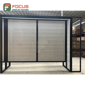 Comptoir de présentation de perruques de luxe en verre avec étagère intégrée pour boutique de coiffure - Product Image 6