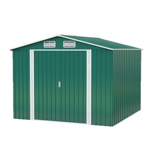 Garden Steel Shed 8x6ft Galvanized Metal Storage Unit With Vents Outdoor <b>Tool</b> <b>House</b> - Product Image 5