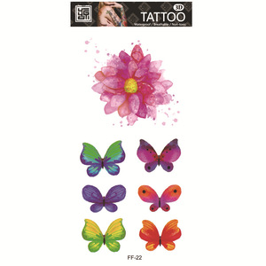 Nouveaux autocollants de <span class=keywords><strong>tatouage</strong></span> temporaire indiens imperméables, motifs floraux minimalistes, roses réalistes, vente en gros d'usine - Product Image 6