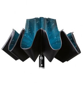 Nouveau design Ins, parapluie réversible automatique à 3 plis en aluminium avec lumière LED - Product Image 1