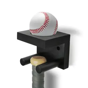 memorabilia collectible softball baseball bat stick wood wall mount vertical display holder stand rack case