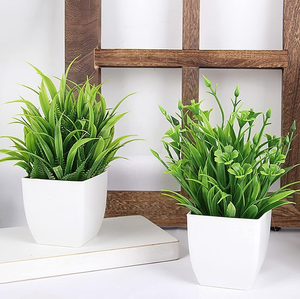 उच्च गुणवत्ता सिमुलेशन छोटा पॉट लैवेंडर नीलगिरी हरा पौधा घर की सजावट हरे पौधे छोटे बोनसाई फूल - Product Image 6