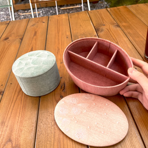 Petite boîte à <span class=keywords><strong>bijoux</strong></span>, boîte à souvenirs pour bébé, boîte à <span class=keywords><strong>bijoux</strong></span> en velours pour la maison et les voyages, broderie florale personnalisée, boîte à <span class=keywords><strong>bijoux</strong></span> pour collier, boucles d'oreilles, boîte à souvenirs - Product Image 5